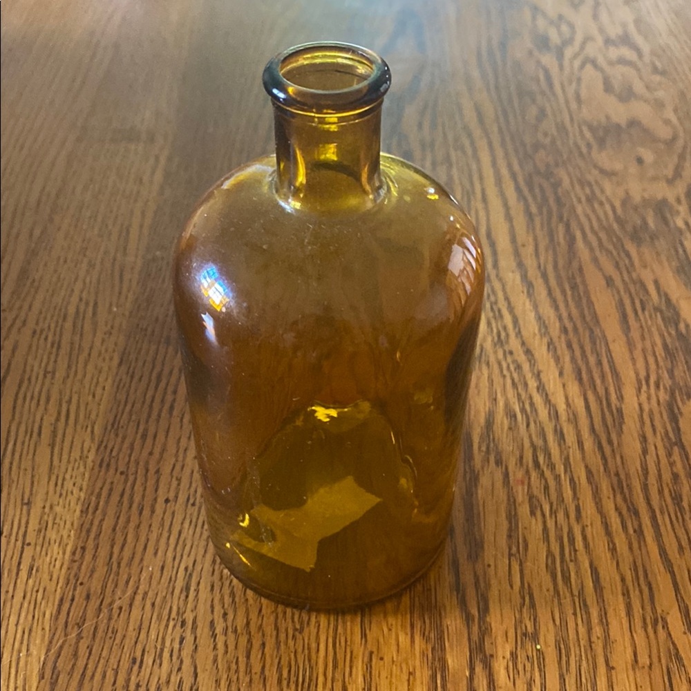 Small Orange Glass Bottle